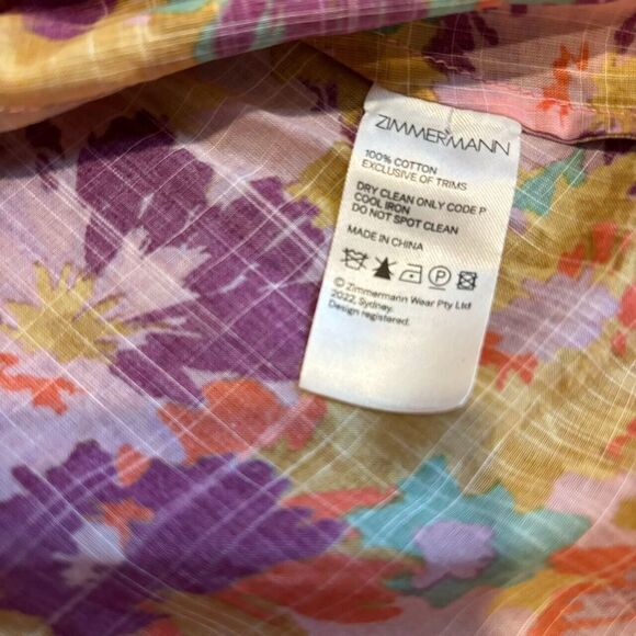NWT. Zimmermann Printed  Mini Dress AU 1 / US - Picture 13 of 15